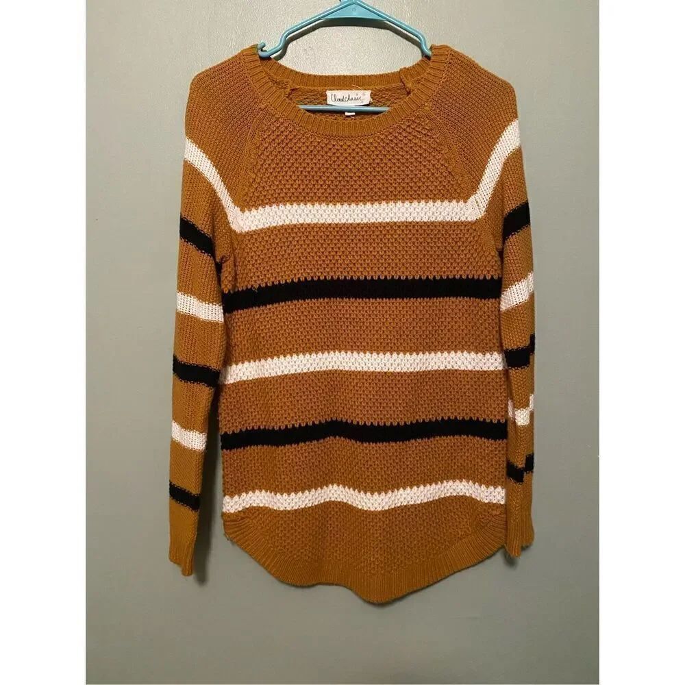 Cloud Chaser Cable Knit Crew Neck Sweater Size Large